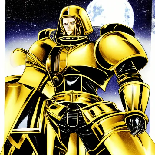space marine gold black white armor