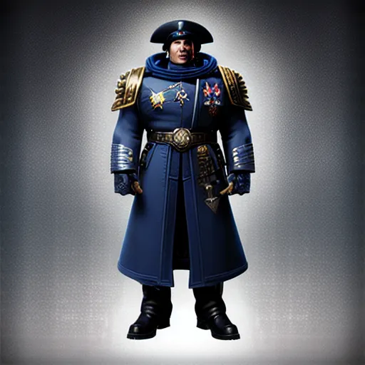 warhammer 40k space marine wearing overcoat and fedora