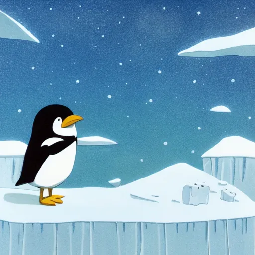 Penguin on an iceburg
