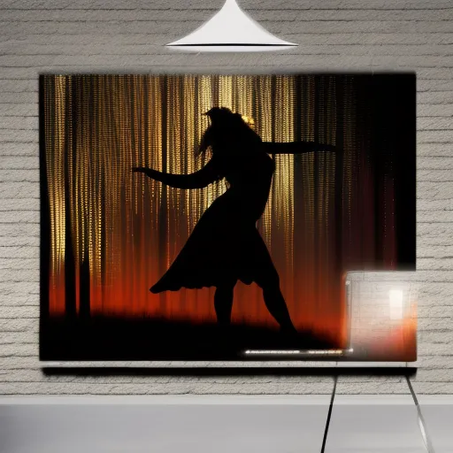 smokey silhouette of woman dancing in techno rave bunker digital art