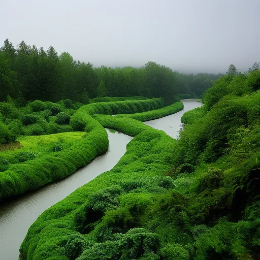 River of green slime