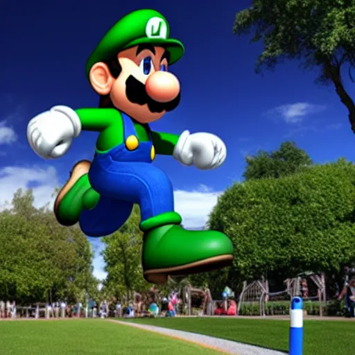 Luigi jumping