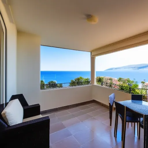 Beautiful apartment with sea view from the balcony in Nice,  the south of France