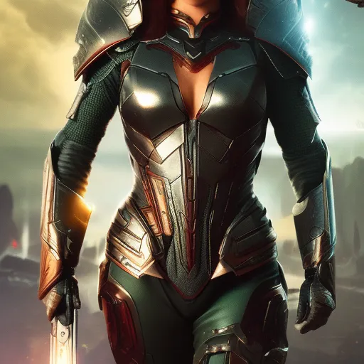 lady in scifi armor