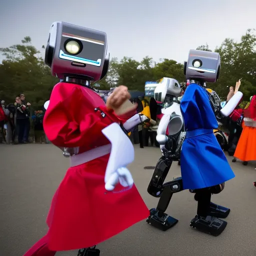 robots dancing