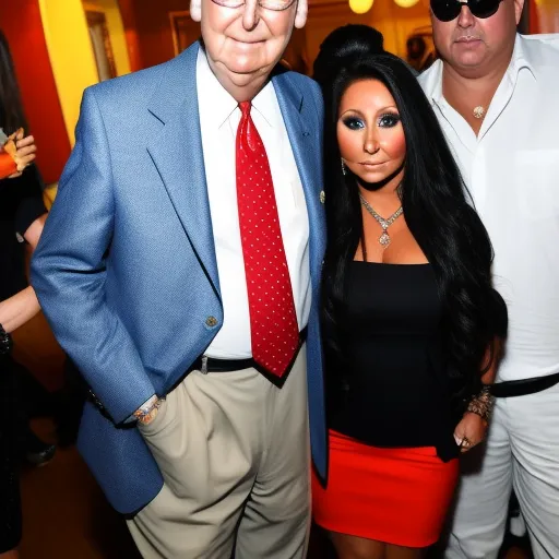 senator mitch mcconnell and snooki hanging out at the jersey shore