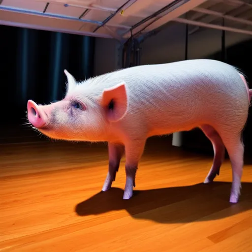 Pig Walking on the ceiling 