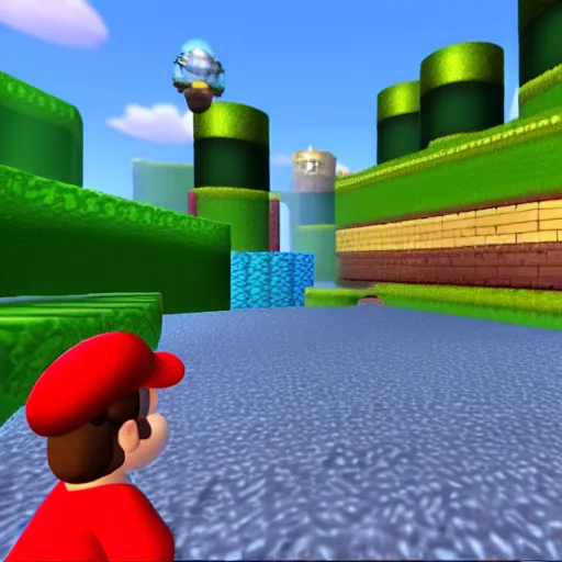 A screenshot of a newly discovered level in Super Mario 64