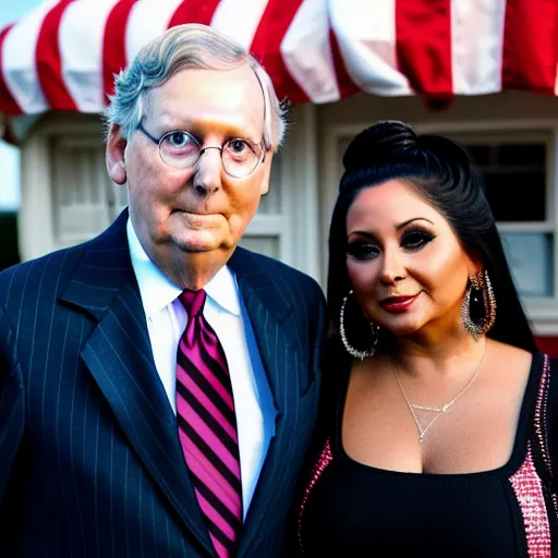 senator mitch mcconnell and snooki hanging out at the jersey shore