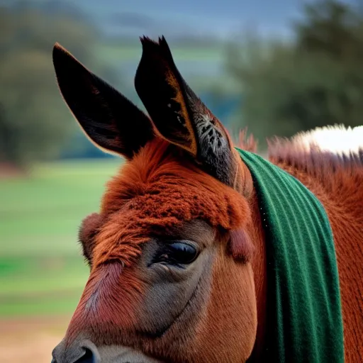 Red and green donkey