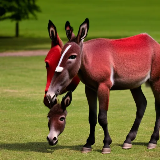 Red and green donkey