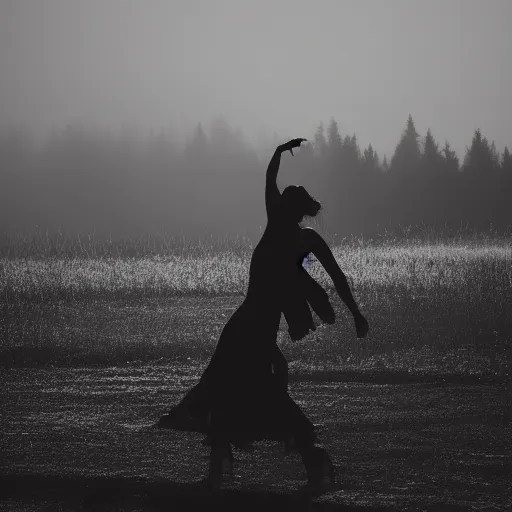 smokey silhouette of someone dancing