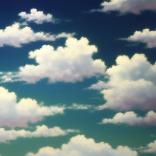 Anime *** sitting on clouds
