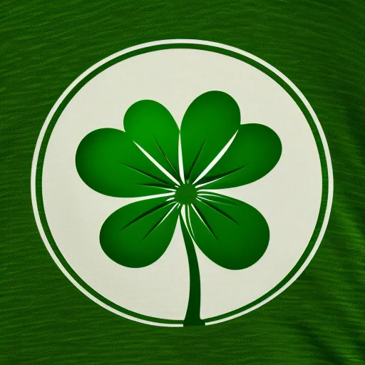 Green clover t shirt logo