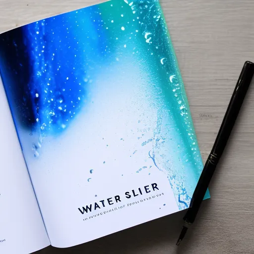 water splash on white book cover