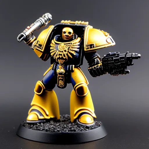 space marine gold black white armor
