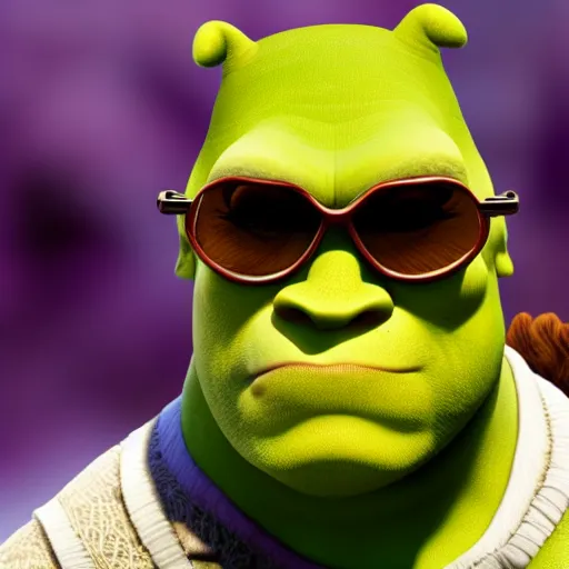 Shrek wearing shades